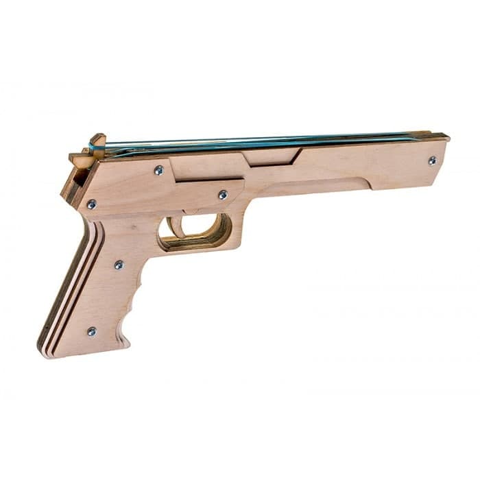 Пистолет-Резинкострел игрушечный Дезертигл резинки и 3 мишении в комплекте