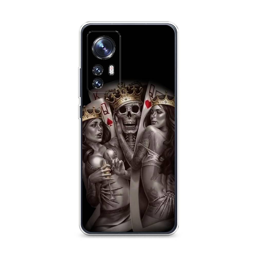 

Чехол на Xiaomi 12 "Карты король и королевы", Серый;желтый, 316050-6