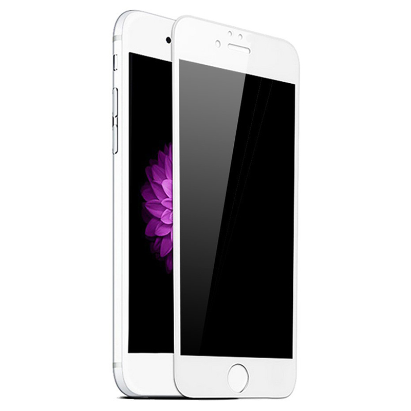 

Защитное стекло для Apple iPhone 8 Plus (приват) закаленное, полное покрытие, белый