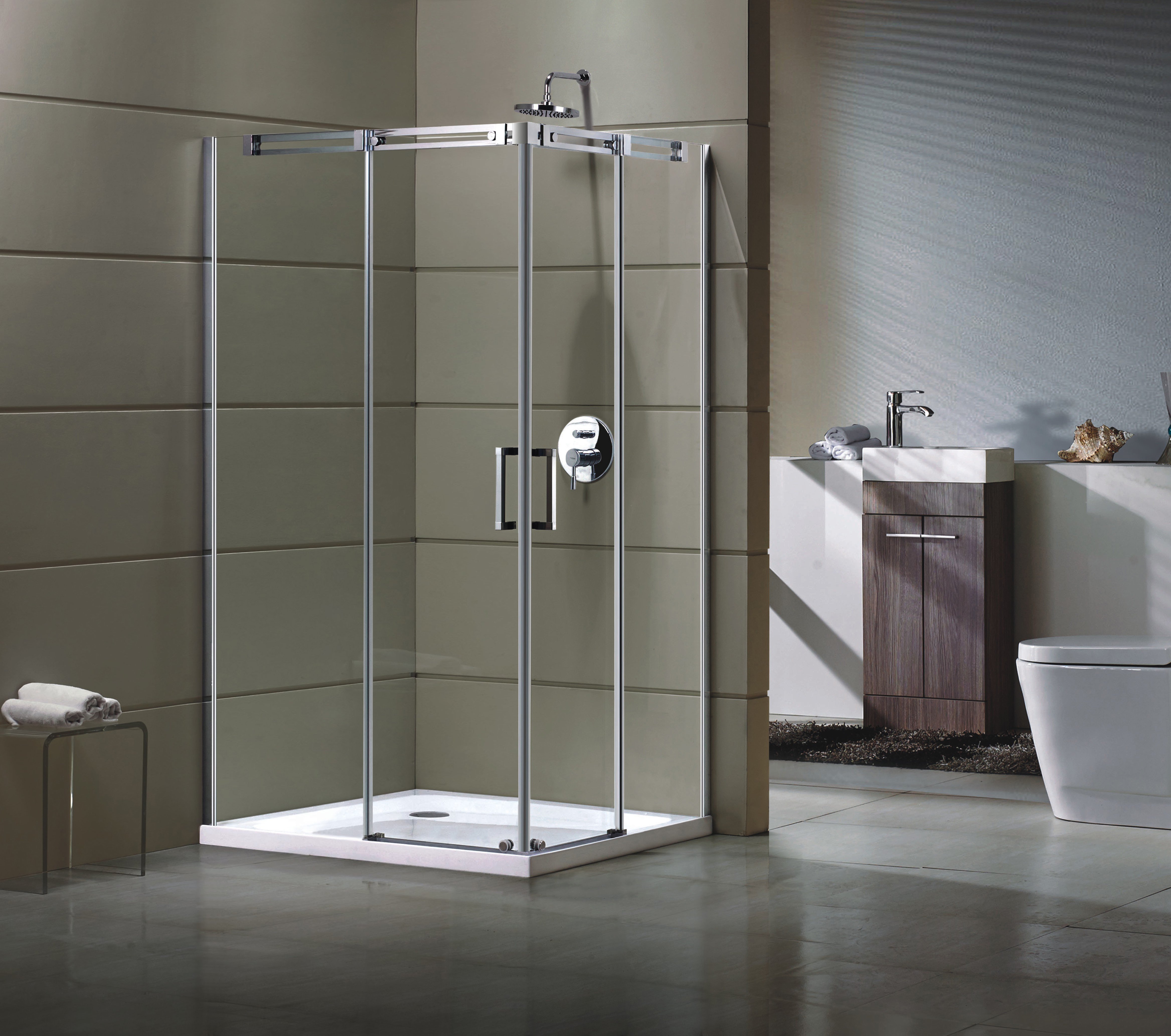 

Душевое ограждение GROSSMAN GR-3110L Galaxy 110*80*190 прямоугольник, двери раздвижные