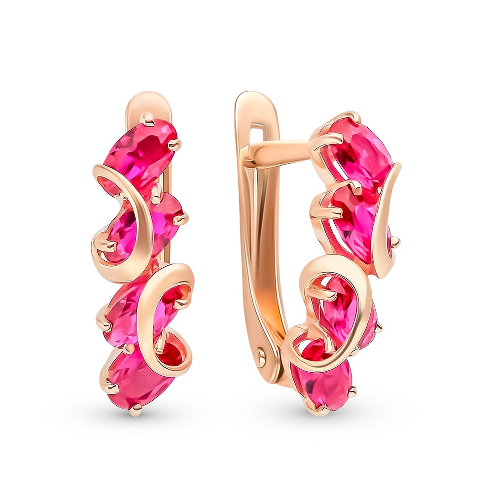 

Серьги из красного золота с рубином 585Gold 102007176, 102007176
