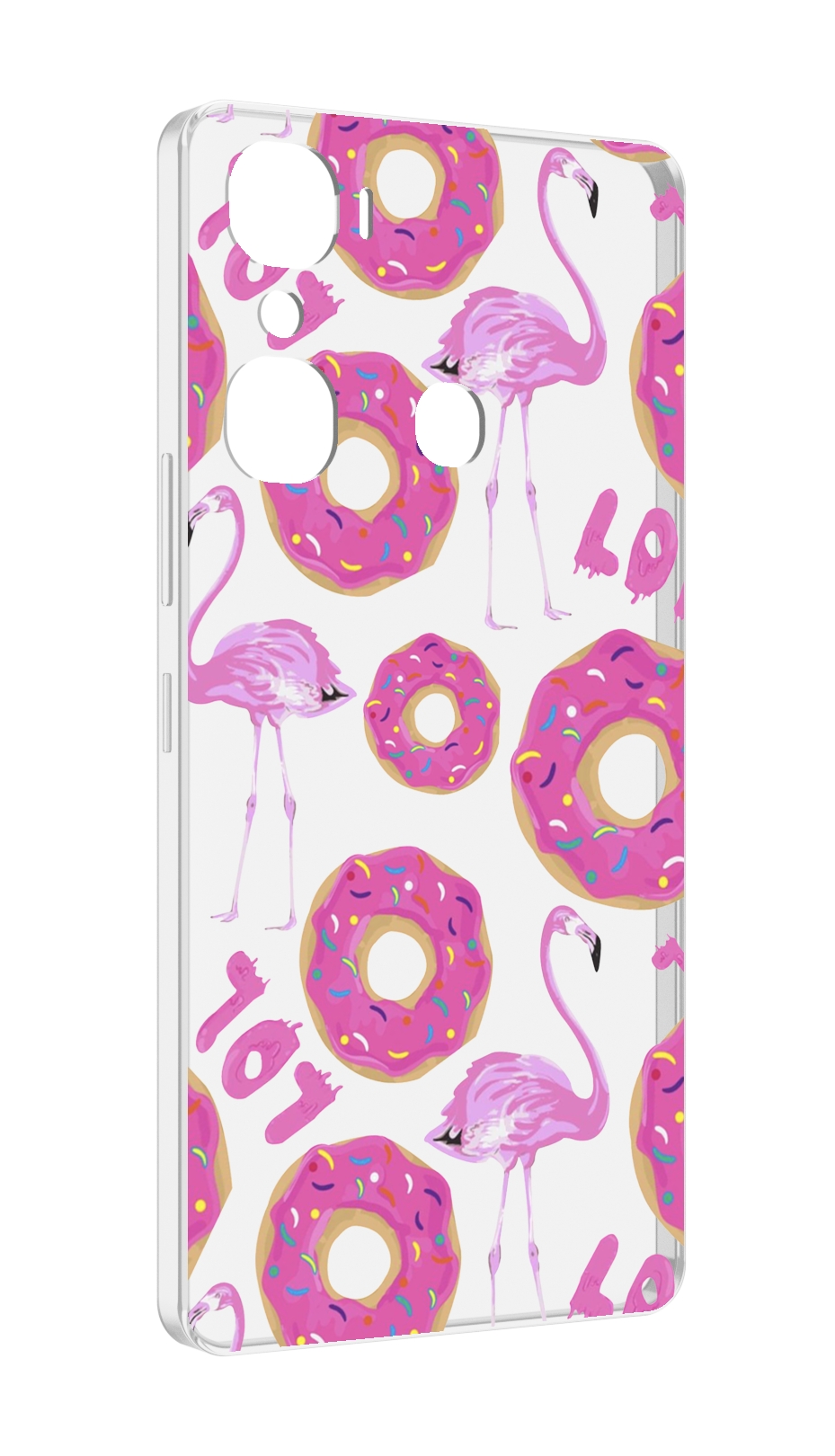 

Чехол MyPads пончики-фламинго для Infinix Hot 12 Pro, Прозрачный, Tocco
