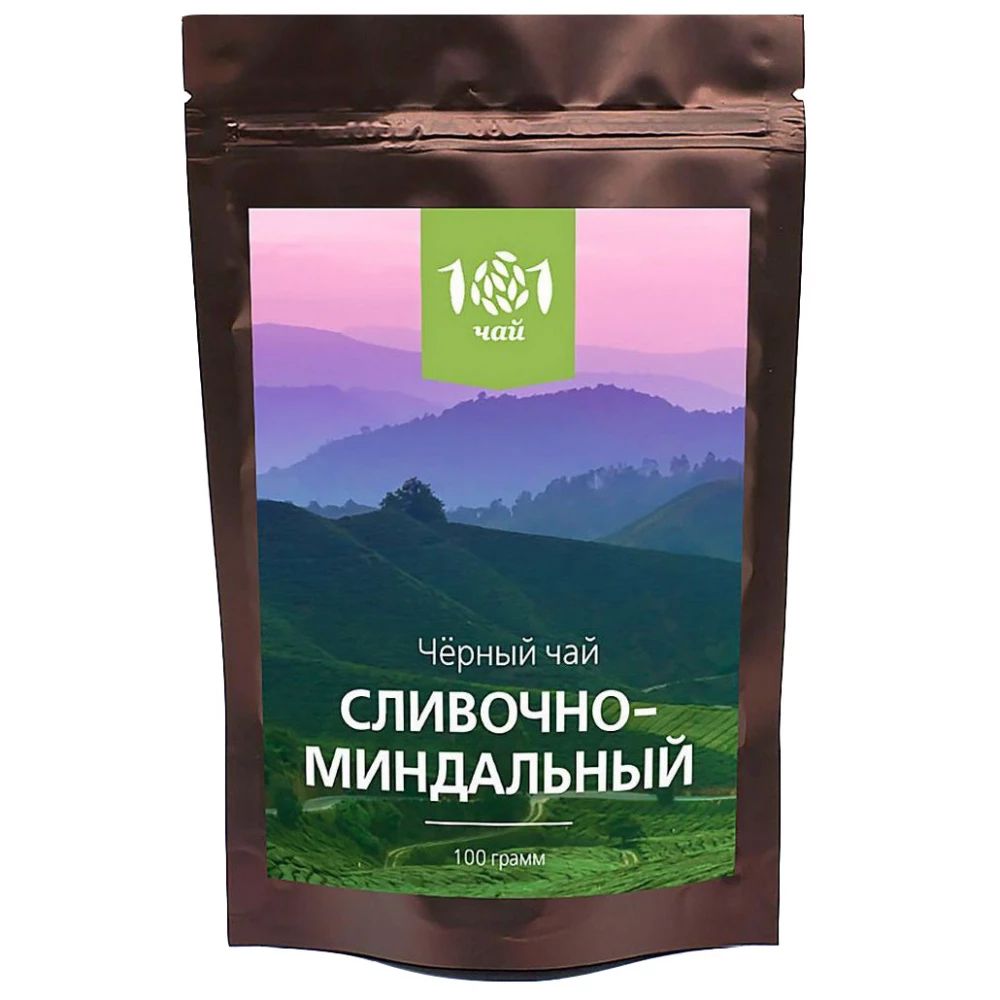

Чай черный 101 чай "Сливочно-миндальный", листовой, с добавками, 100 г