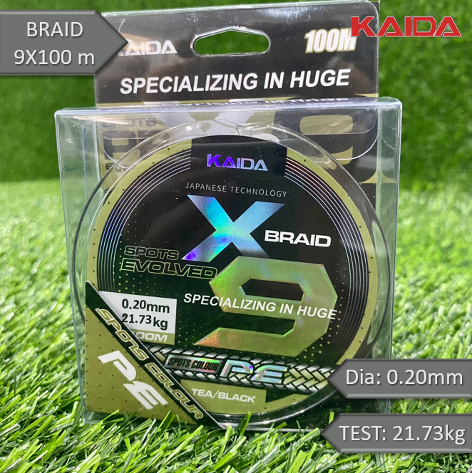 Плетеный шнур KAIDA SPORTS EVOLVED BRAID 9Х100м 0.20мм