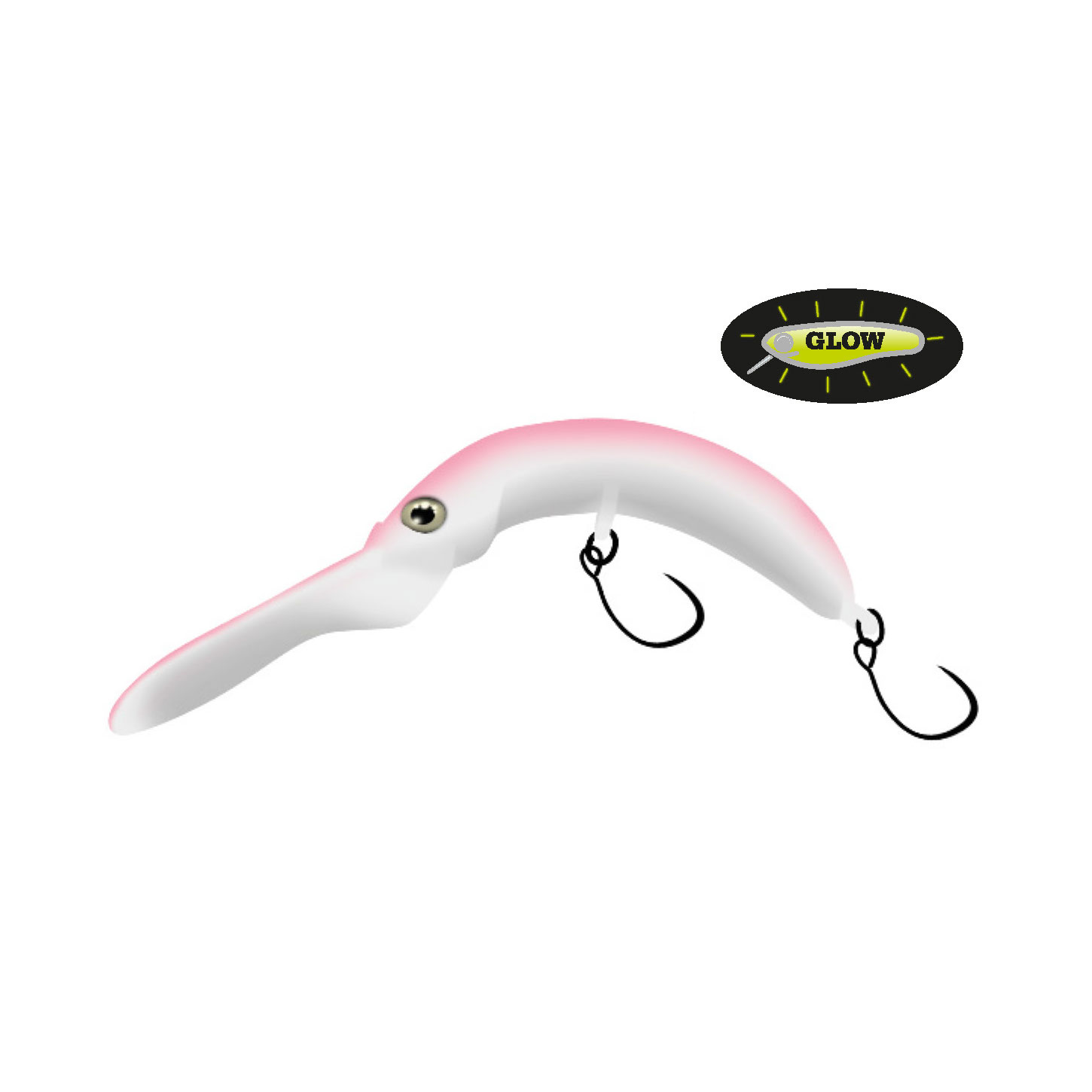 

Воблер Stinger Banana Boat 27-55F, Cherry blood (белый / Pink glow), Белый;розовый, Banana Boat