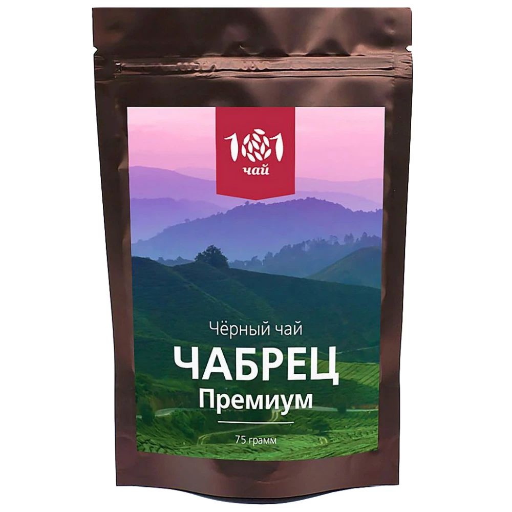 

Чай черный 101 чай "Чабрец Премиум", листовой, с добавками, 75 г
