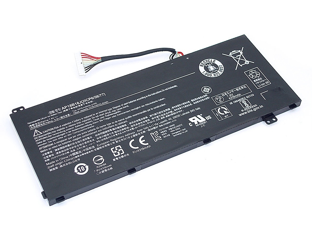 

Аккумулятор Vbparts (схожий с AP18B18J) для Acer Aspire 3 A314-33 7.6V 4515mAh 080155