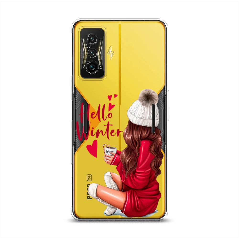 

Чехол на Xiaomi Redmi K50 GE "Hello winter", Красный;белый;коричневый, 314950-5