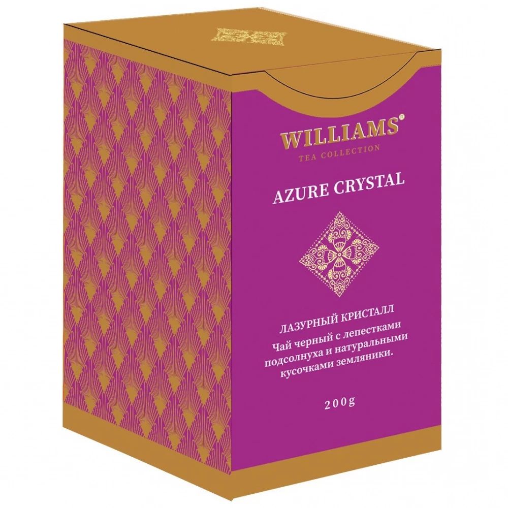 Чай черный Williams Аzure crystal, листовой, с подсолнечником и кусочками земляники, 200 г