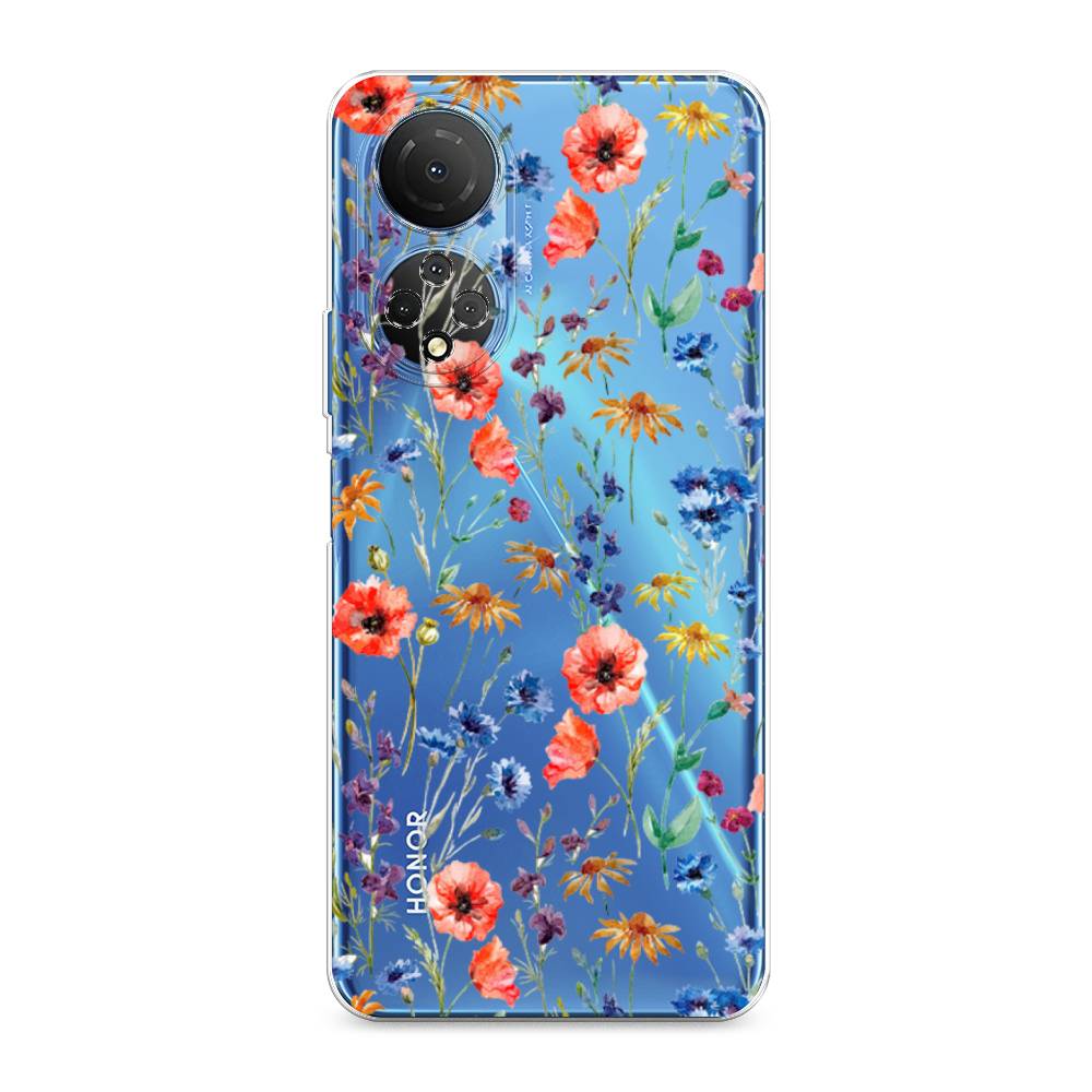 

Чехол Awog на Honor X7 2022 "Маки и васильки фон", 6108850-8