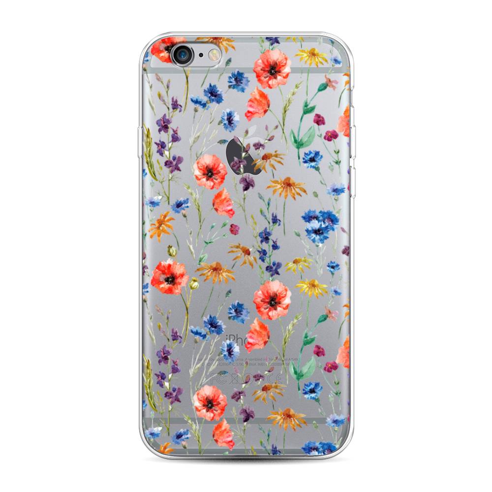 

Чехол Awog на Apple iPhone 6S / Айфон 6S "Маки и васильки фон", 0104S50-8