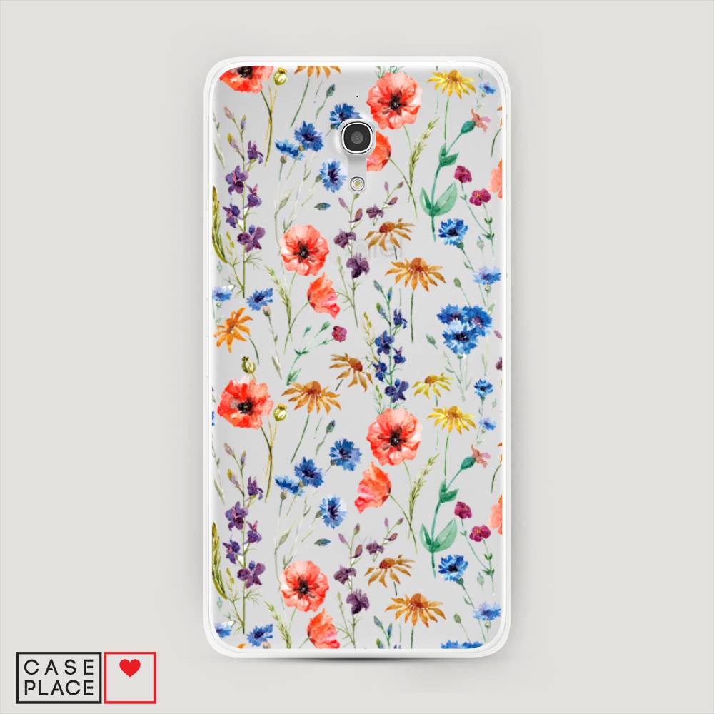 

Чехол Awog на Alcatel Pixi 4 (5) 5045D / Алкатель Pixi 4 (5) 5045D "Маки и васильки фон", 170250-8