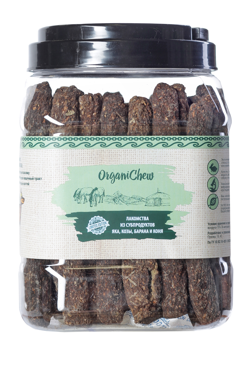 Лакомство для собак ORGANIC CHEW Колбаски микс, баранина, 1 кг