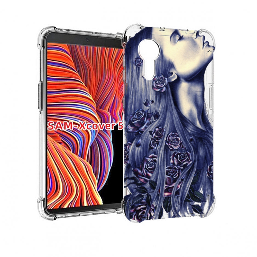 

Чехол MyPads Девушка с розами женский для Samsung Galaxy Xcover 5, Прозрачный, Tocco