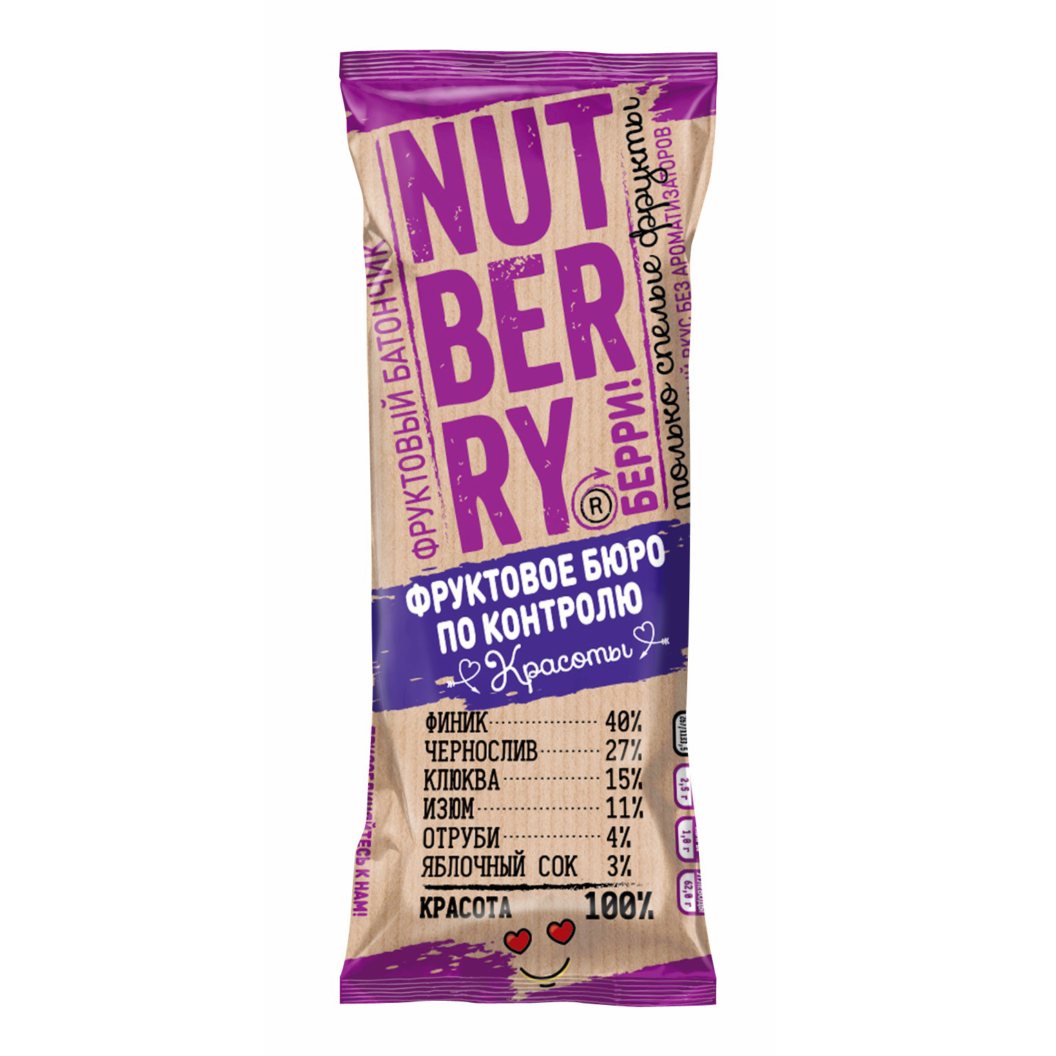 

Батончик Nutberry Финик и клюква 30 г