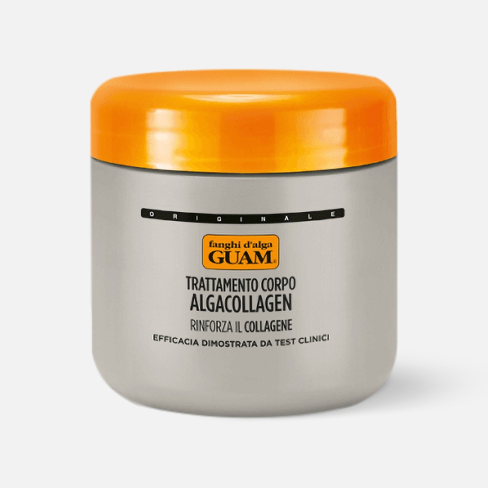 Маска для тела Guam Fanghi D'Alga Algacollagen подтягивающая, с коллагеном водорослей 500г guam маска антицеллюлитная для живота и талии fanghi d alga 1000 г