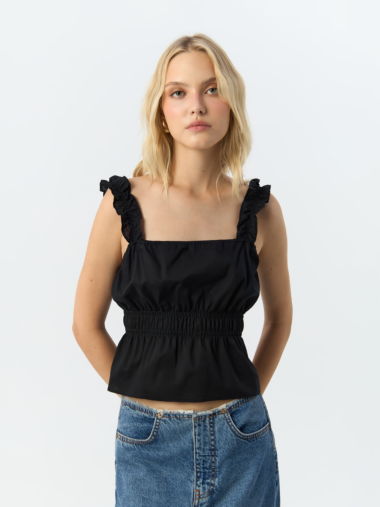 Топ женский H&M 968533008 черный XL