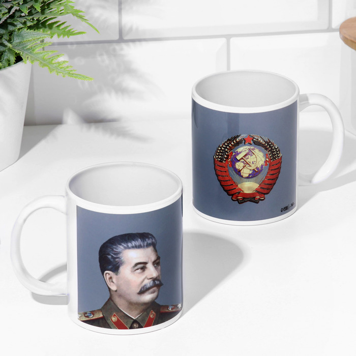 

Кружка сублимация Дарим Красиво "Сталин" 10380324, с нанесением, серая, Сталин