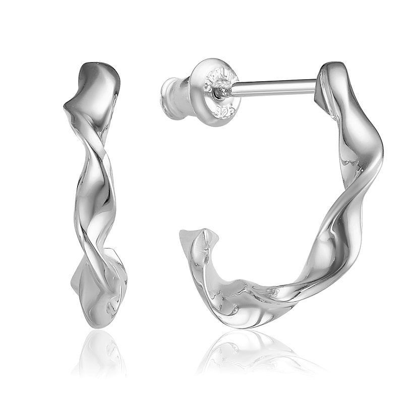 

Серьги конго из серебра Media d`oro 02-2-1804, 02-2-1804