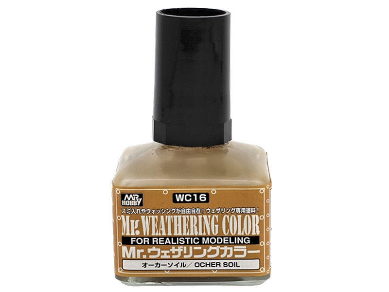 Смывка MR.HOBBY Mr.Weathering Color Ocher Soil, светло-коричневый, WC16