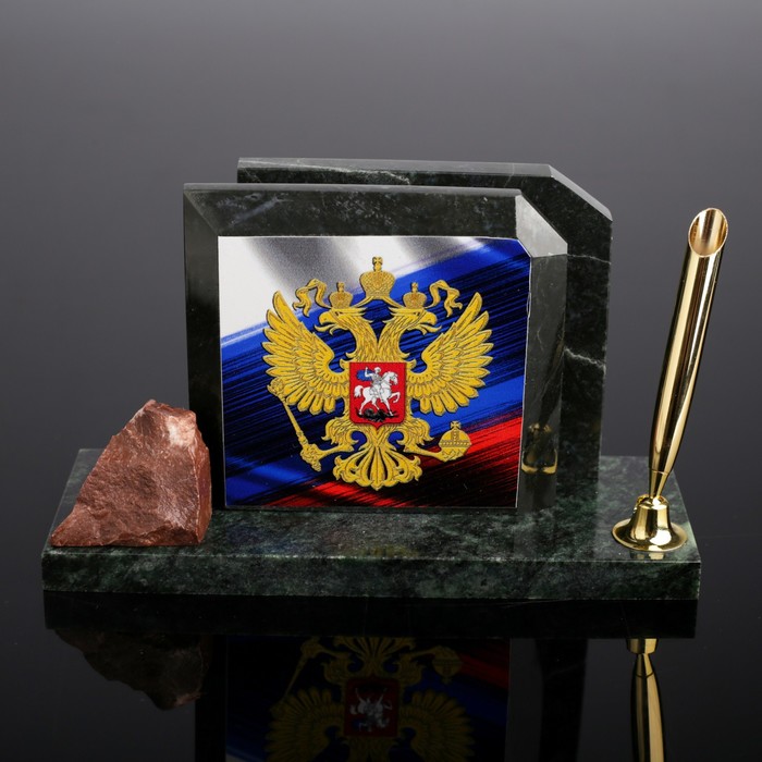 

Набор настольный "Флаг с гербом", скос, змеевик