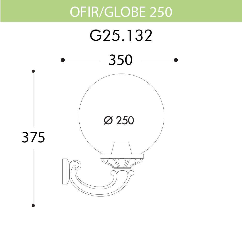 

Настенный светильник уличный Fumagalli Globe 250 G25.132.000.VZE27