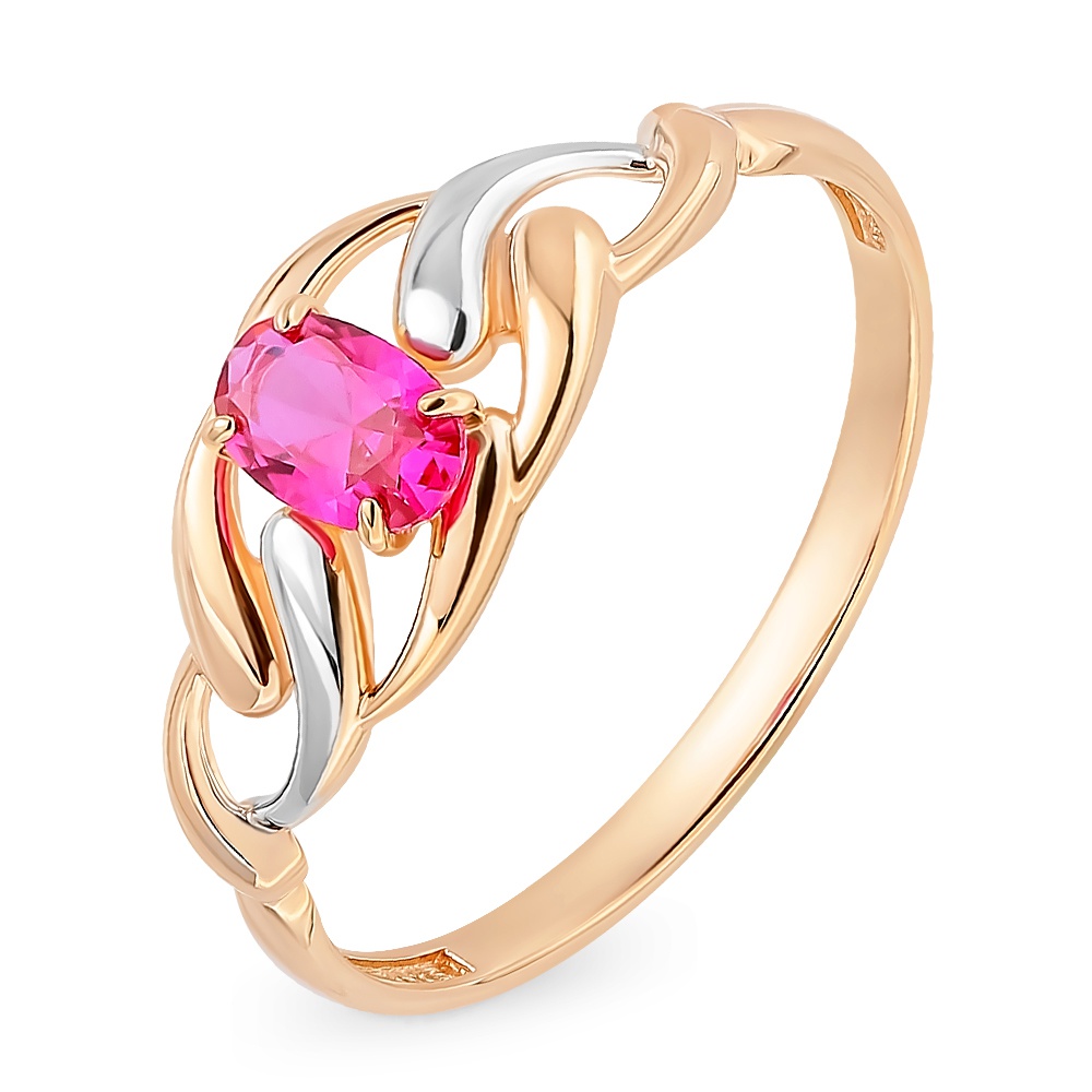 

Кольцо из золота р.  585Gold 101014170, рубин искусственный, 101014170