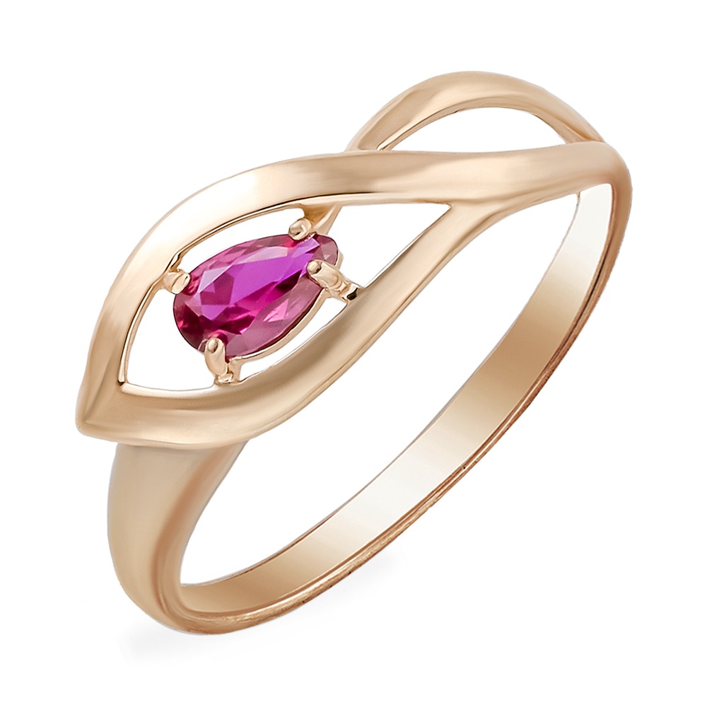 

Кольцо женское из красного золота с рубином 585Gold 101014150, р, 101014150