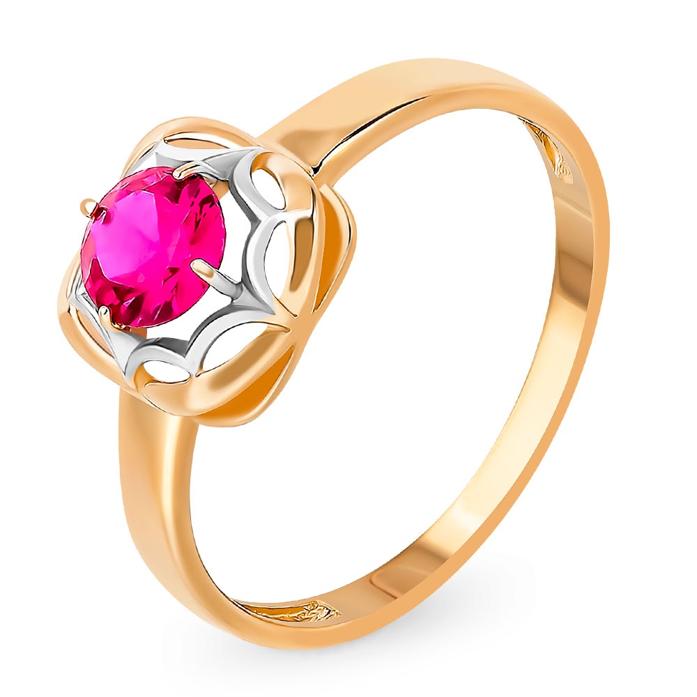 

Кольцо женское из красного золота с рубином 585Gold 101014147, р, 101014147