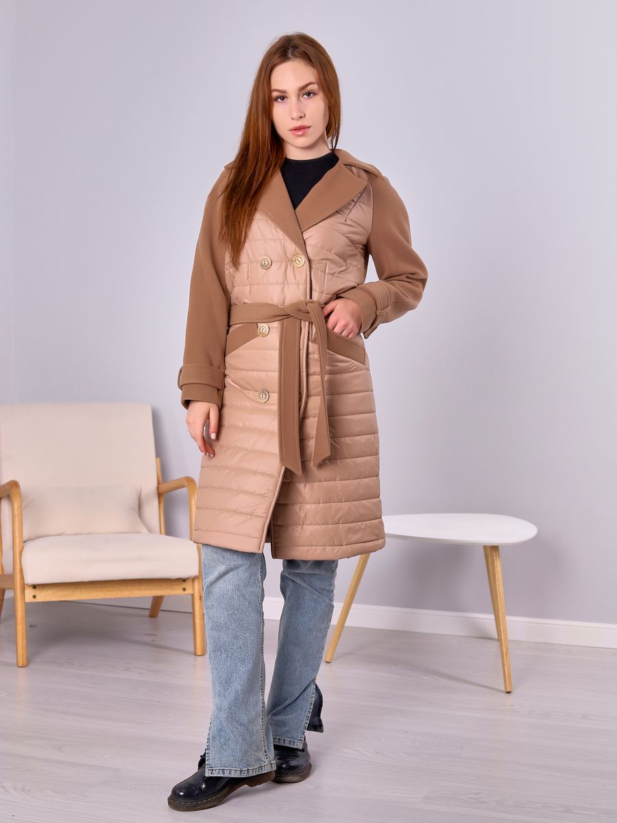 

Пальто женское Louren Wilton М-047-N коричневое 46 RU, Коричневый, М-047-N