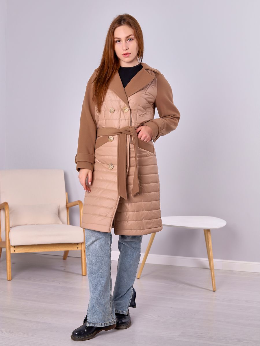 Пальто женское Louren Wilton М-047-N коричневое 42 RU