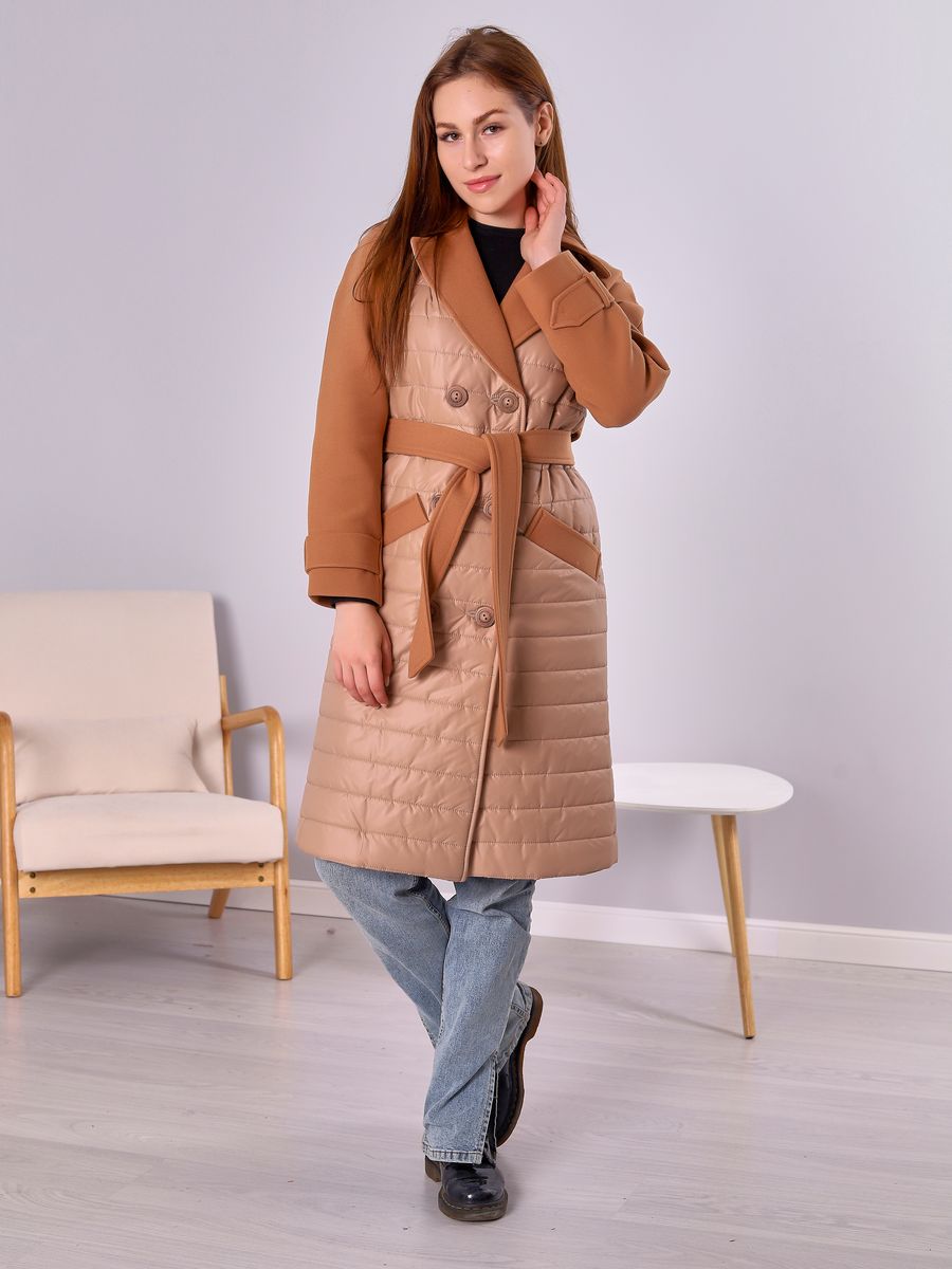 Пальто женское Louren Wilton М-047-N коричневое 50 RU