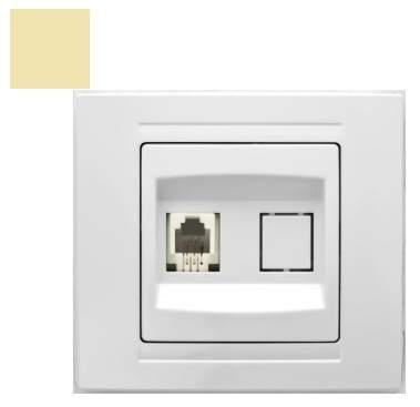

EL-BI ZENA SILVERLINE роз. компьют. СУ 1 мест. жемчуг (RJ45, CAT6) 500-012500-247 (арт. 42
