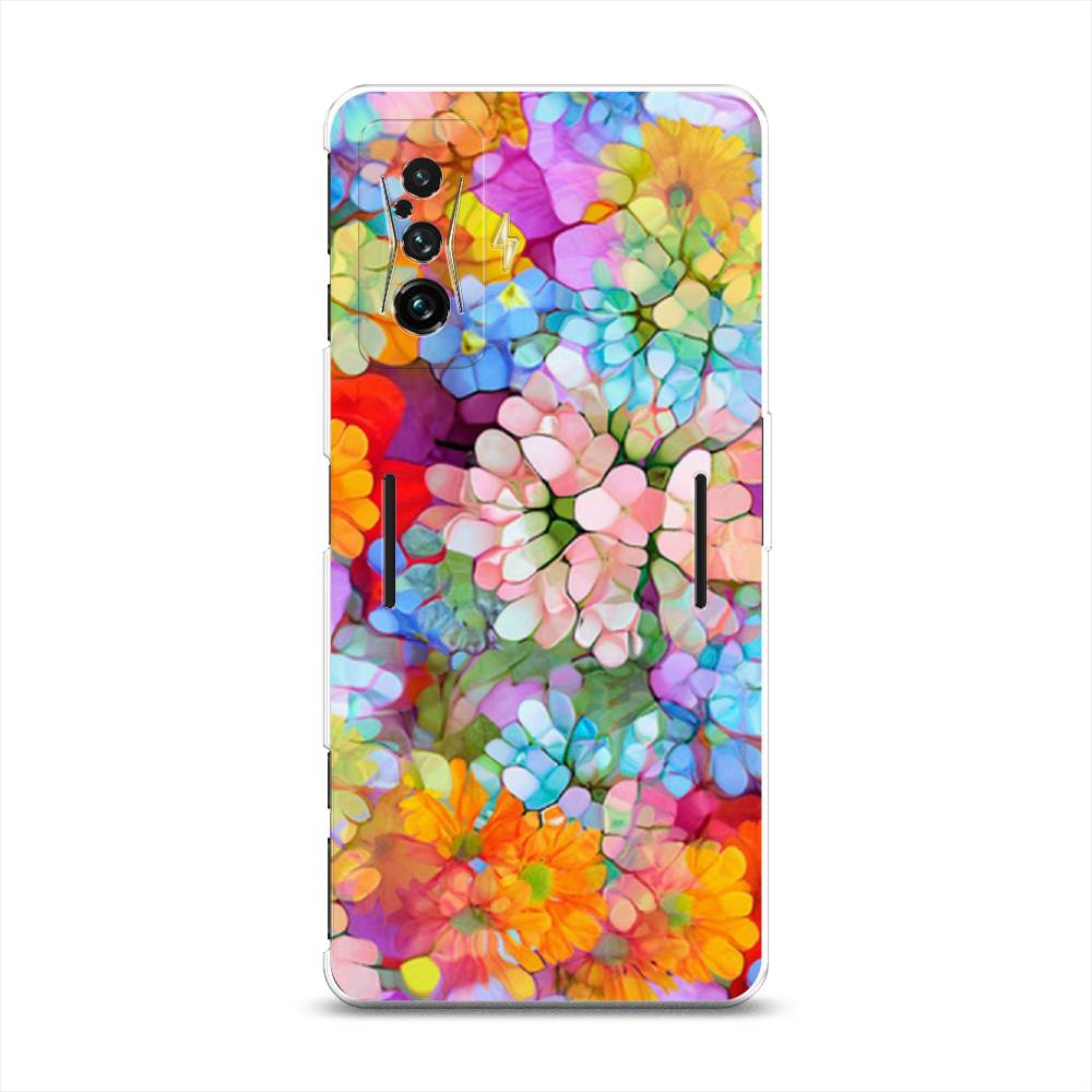 

Чехол на Xiaomi Redmi K50 GE "Цветы витраж", Оранжевый;розовый;голубой, 314950-3