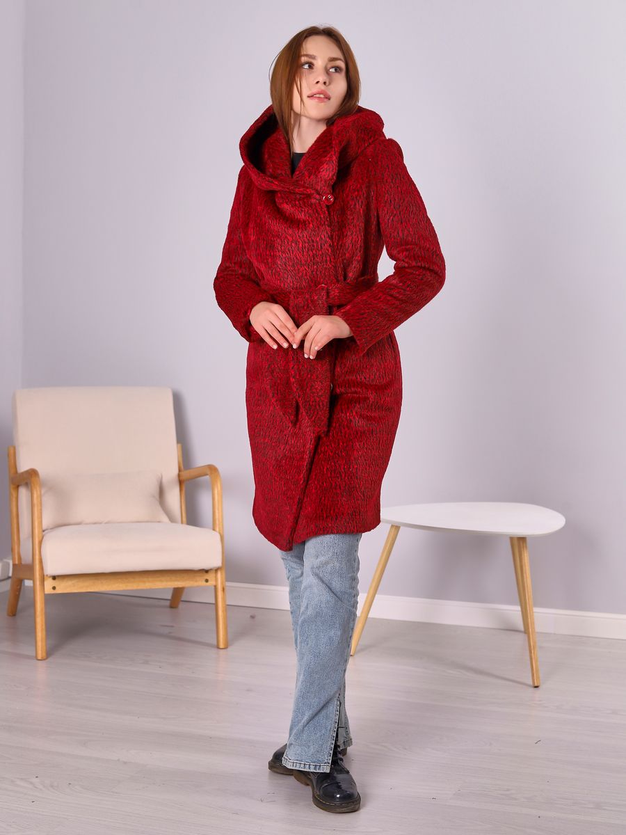 

Пальто женское Louren Wilton М-017-N бордовое 42 RU, Бордовый, М-017-N