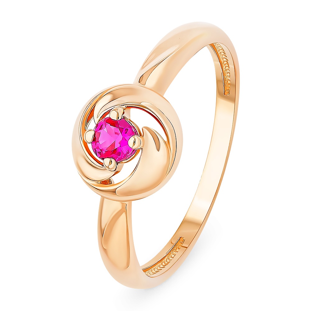 

Кольцо женское из красного золота с рубином 585Gold 101013782, р, 101013782