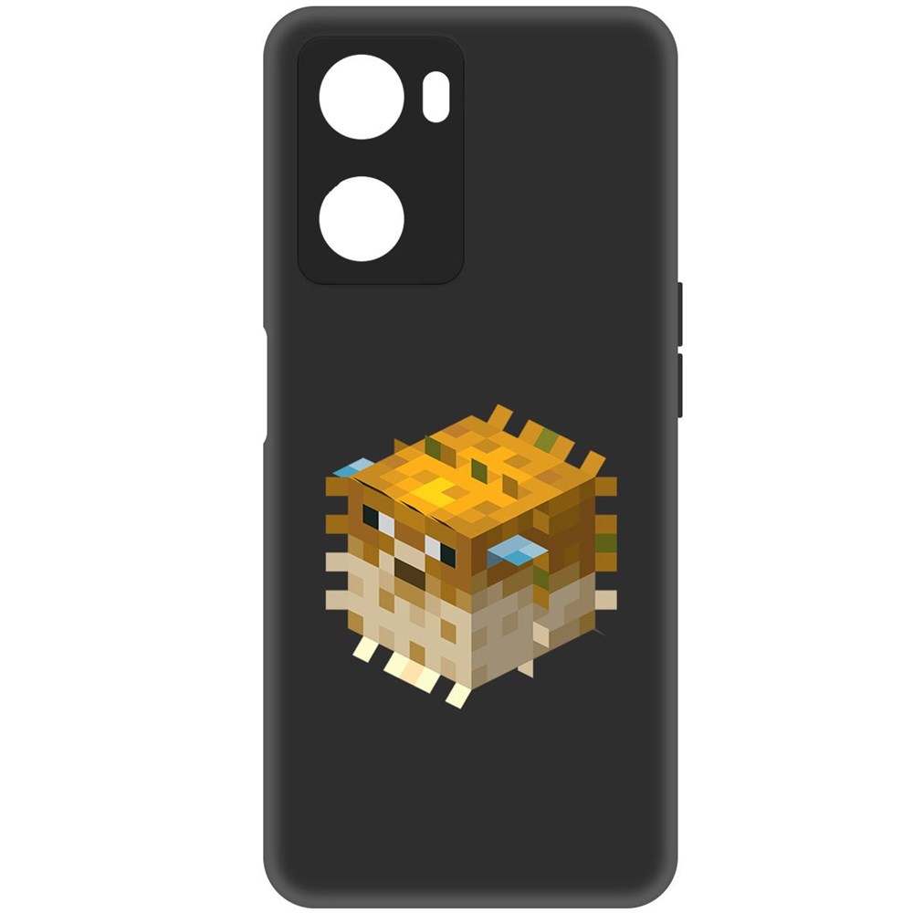 

Чехол-накладка Софт Minecraft-Иглобрюх для Oppo A57s, Черный