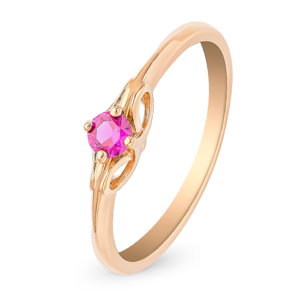 

Кольцо женское из красного золота с рубином 585Gold 101013792, р, 101013792