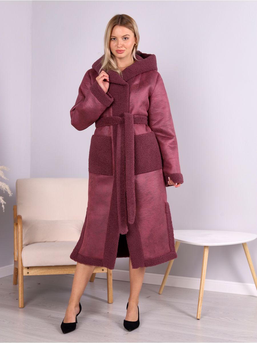 

Пальто женское Louren Wilton М-005-N бордовое 46 RU, Бордовый, М-005-N
