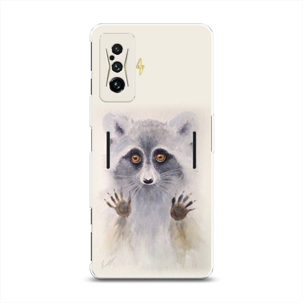 

Чехол на Xiaomi Redmi K50 GE "Енот за стеклом", Бежевый;серый, 314950-4