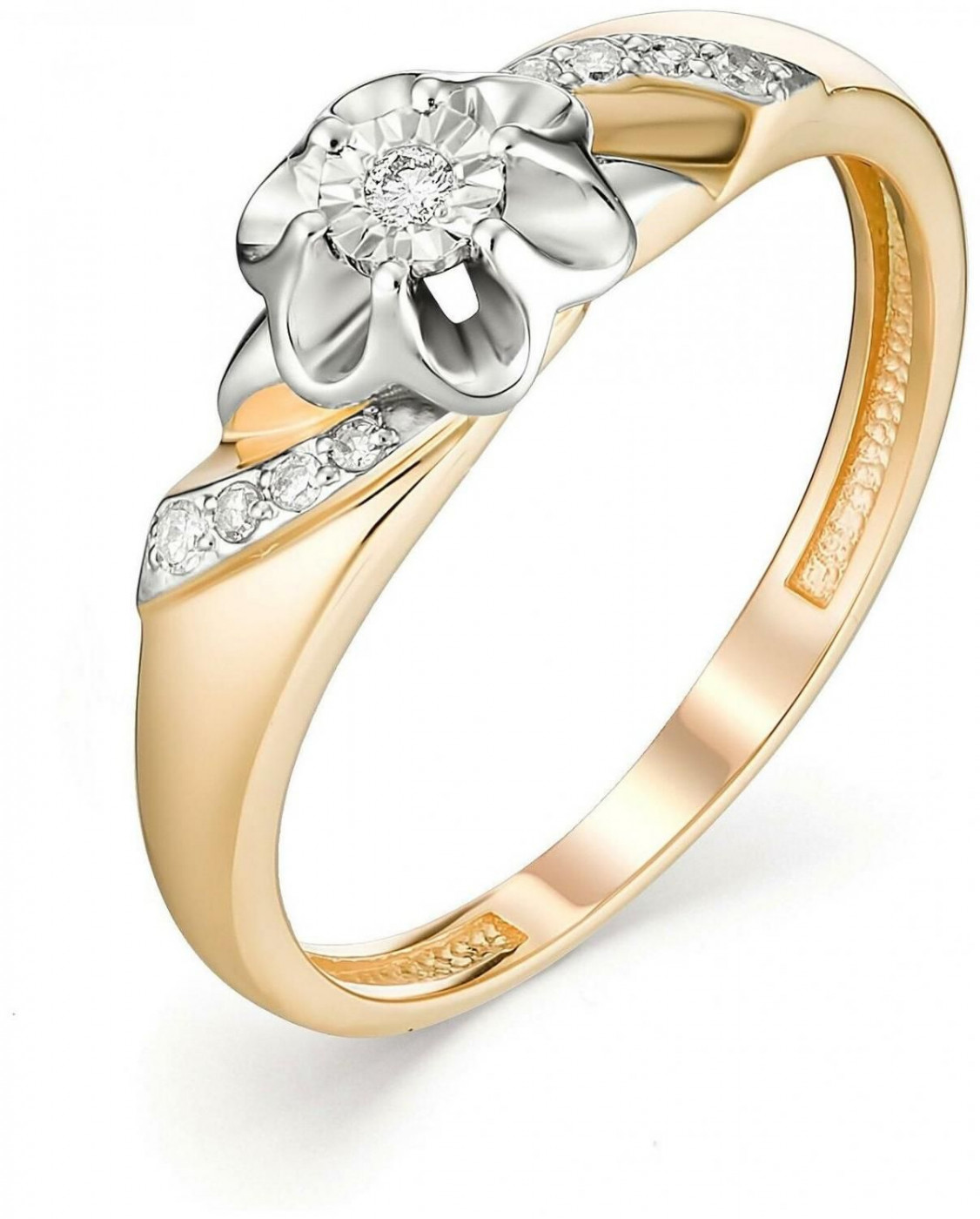 

Кольцо из красного золота р. 16 Golden Eagle 13106-100, бриллиант, 13106-100