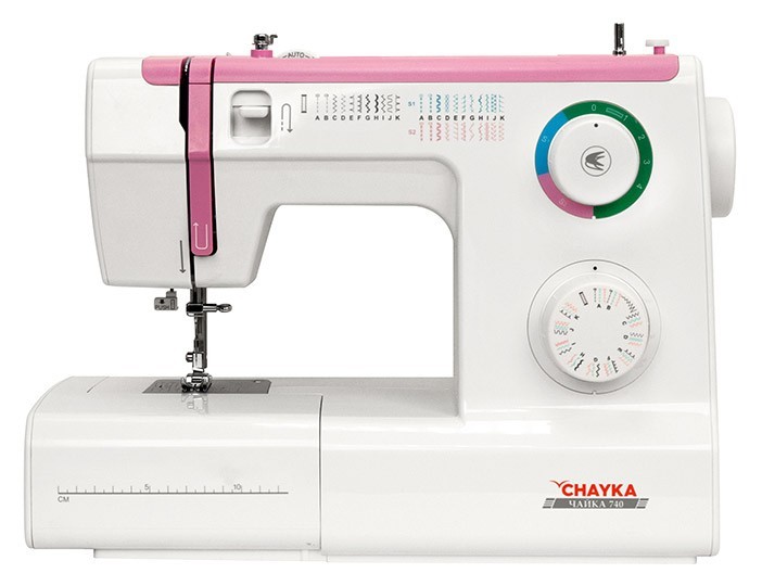Швейная машина CHAYKA 740 белый, розовый швейная машина chayka 590 расширительный столик белый