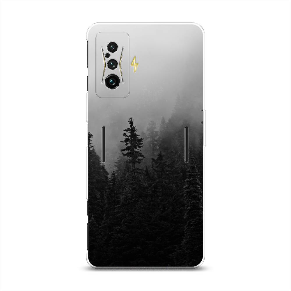 

Чехол на Xiaomi Redmi K50 GE "Туманный лес", Серый;черный, 314950-2