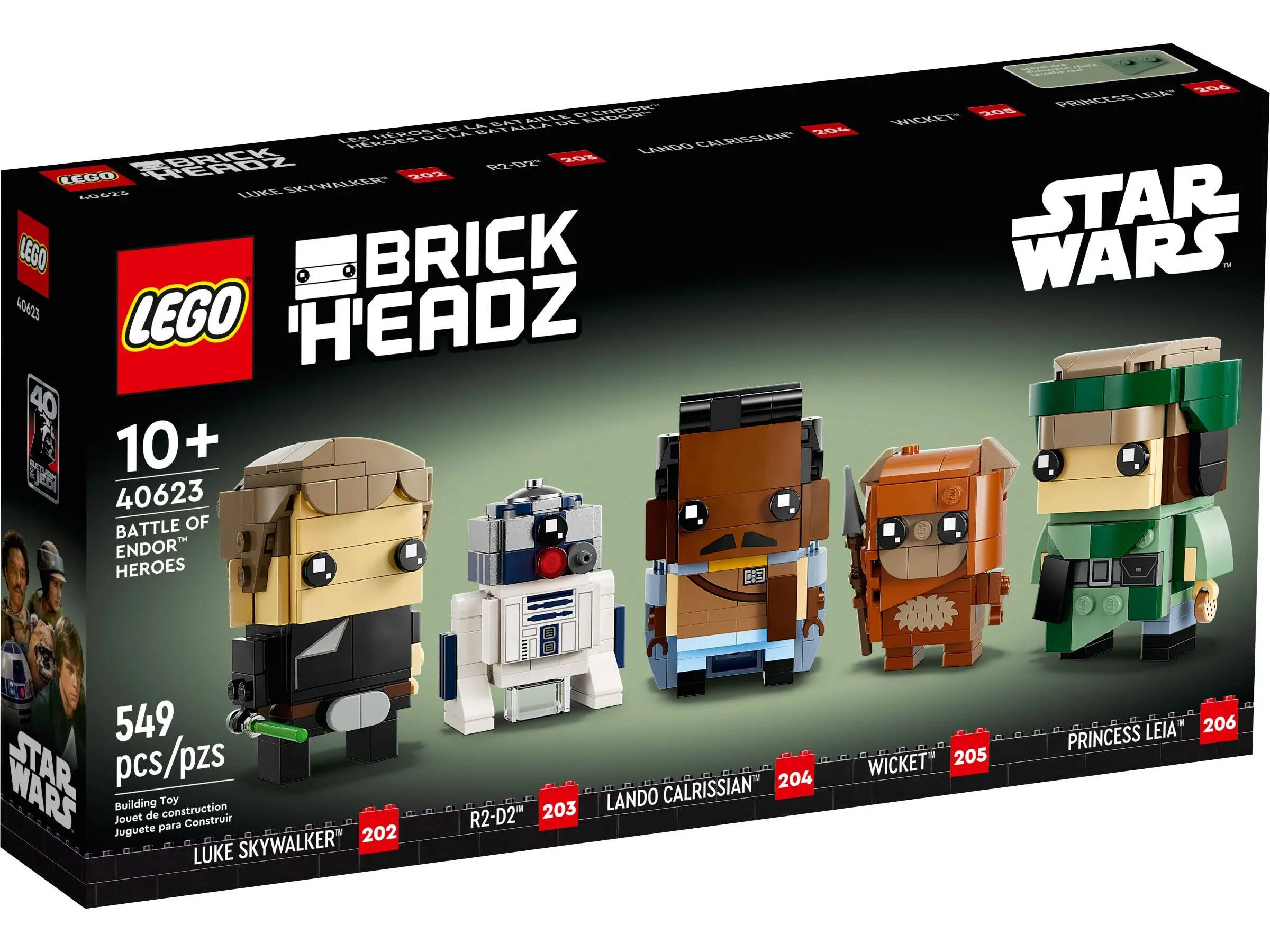 Конструктор LEGO BrickHeadz 40623 Герои битвы при Эндоре