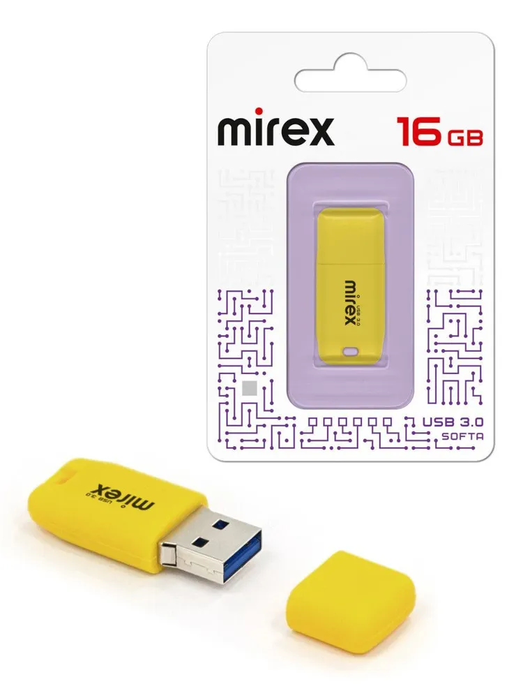 

Флешка Mirex Softa Yellow 16Gb 13600-FM3SYE16
