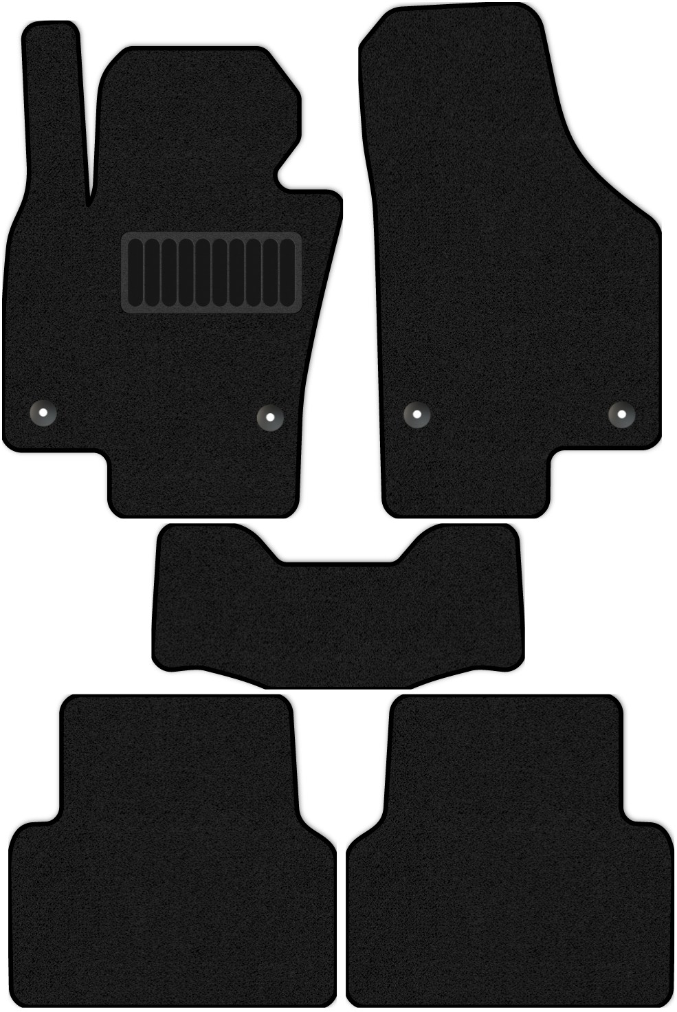 фото Коврики allmone "standart" для volkswagen tiguan i (nf) (2006 - 2017) черн 5 шт. фольксваг