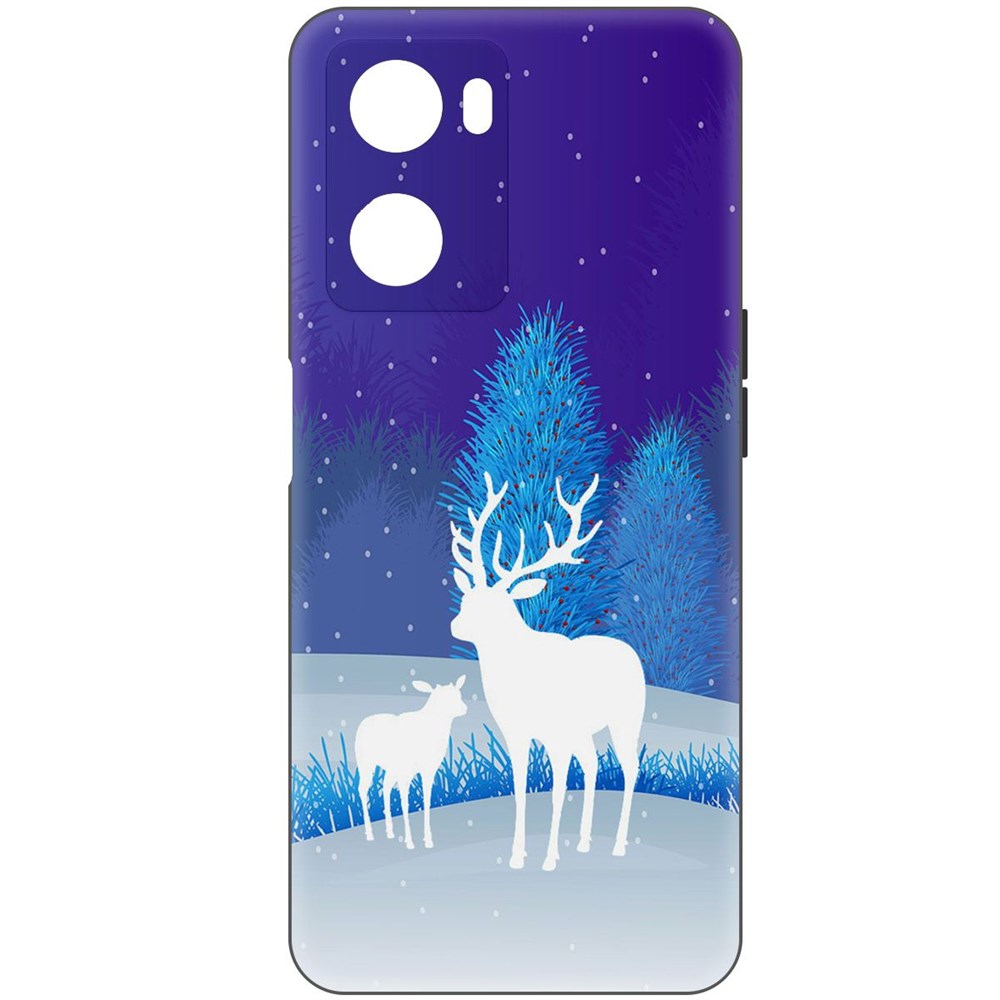 

Чехол-накладка Софт Олень для Oppo A57, Черный