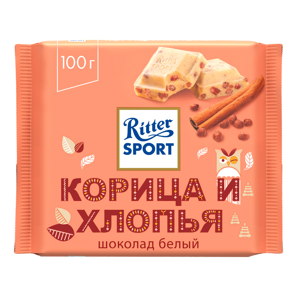 

Шоколад Ritter Sport белый корица-хрустящие хлопья 100 г