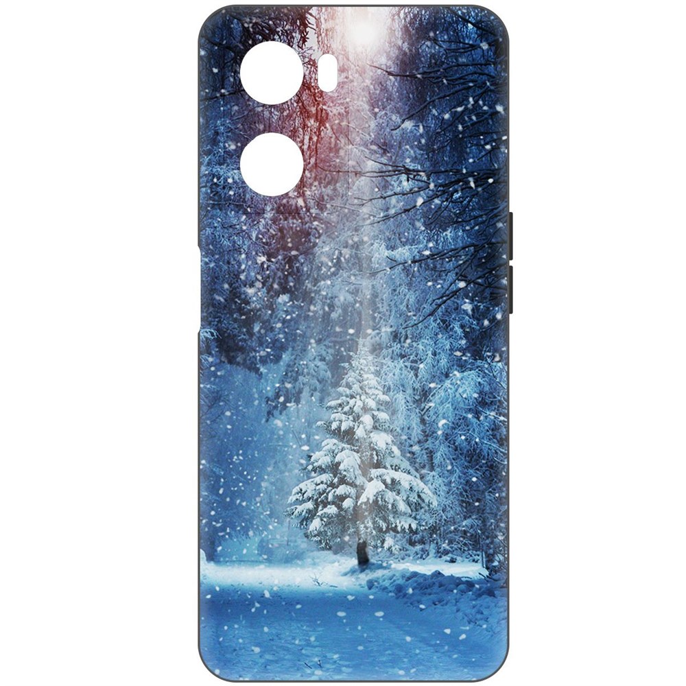 

Чехол-накладка Софт Лесная ель для Oppo A57, Черный