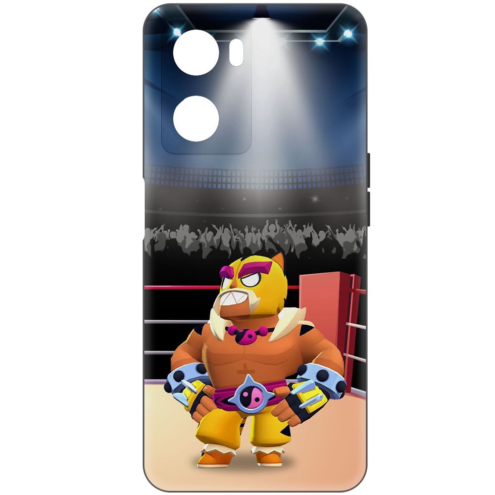 

Чехол-накладка Софт Brawl Stars - Эль Тигро для Oppo A57, Черный